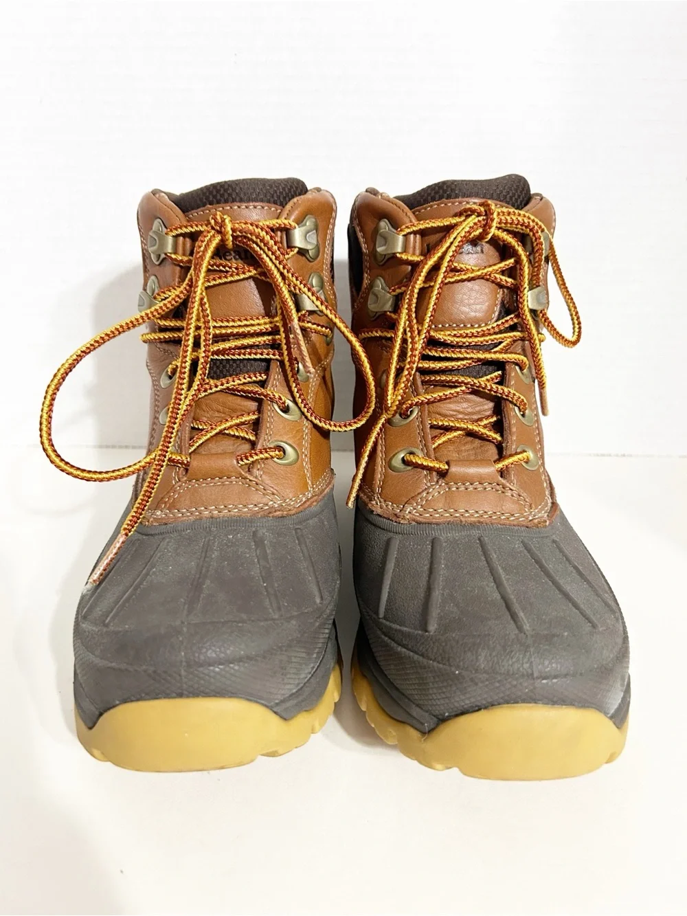L.L. Bean Women’s TEK2.5 Duck Boots Brown Leather Gray Rubber Size 6.5 M